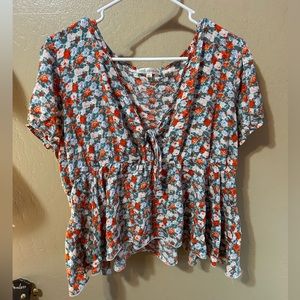 Multicolor floral blouse